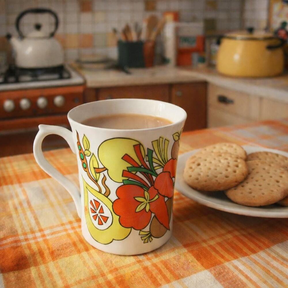 1960s Vintage Coffee Tea Cup English Bone China